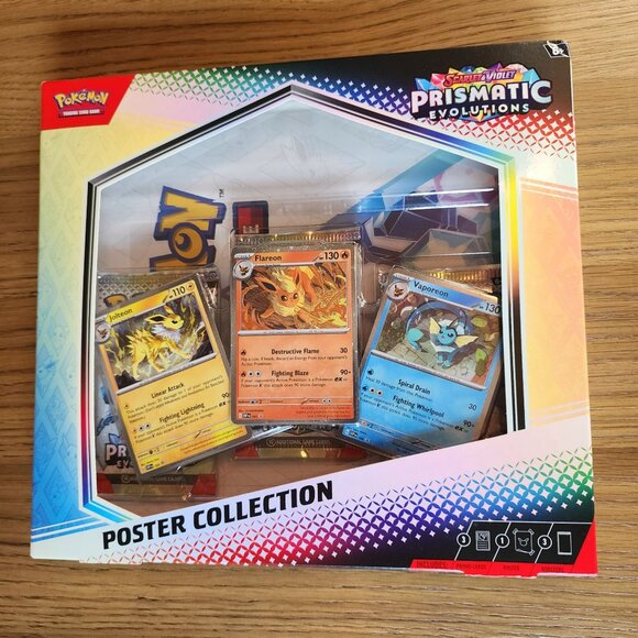 Pokemon TCG Scarlet & Violet Prismatic Evolutions Poster Collection Box Set - Picture 1 of 4
